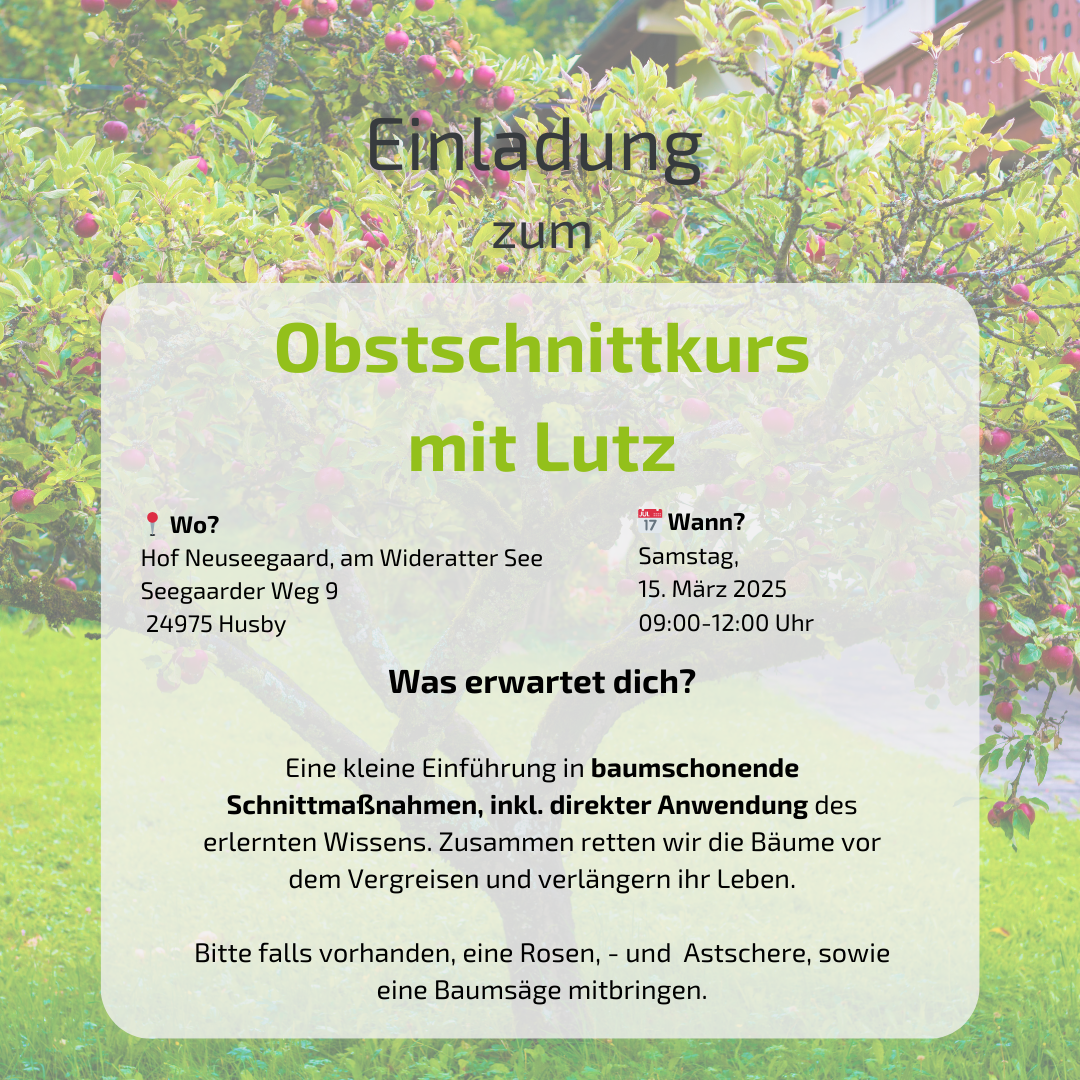 Obstschnittkurs Winderatter See Hofneuseegaard