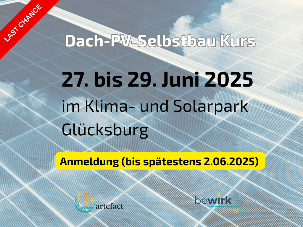 PV Selbstbau Werbung Artefact Glücksburg Bewirk.SH