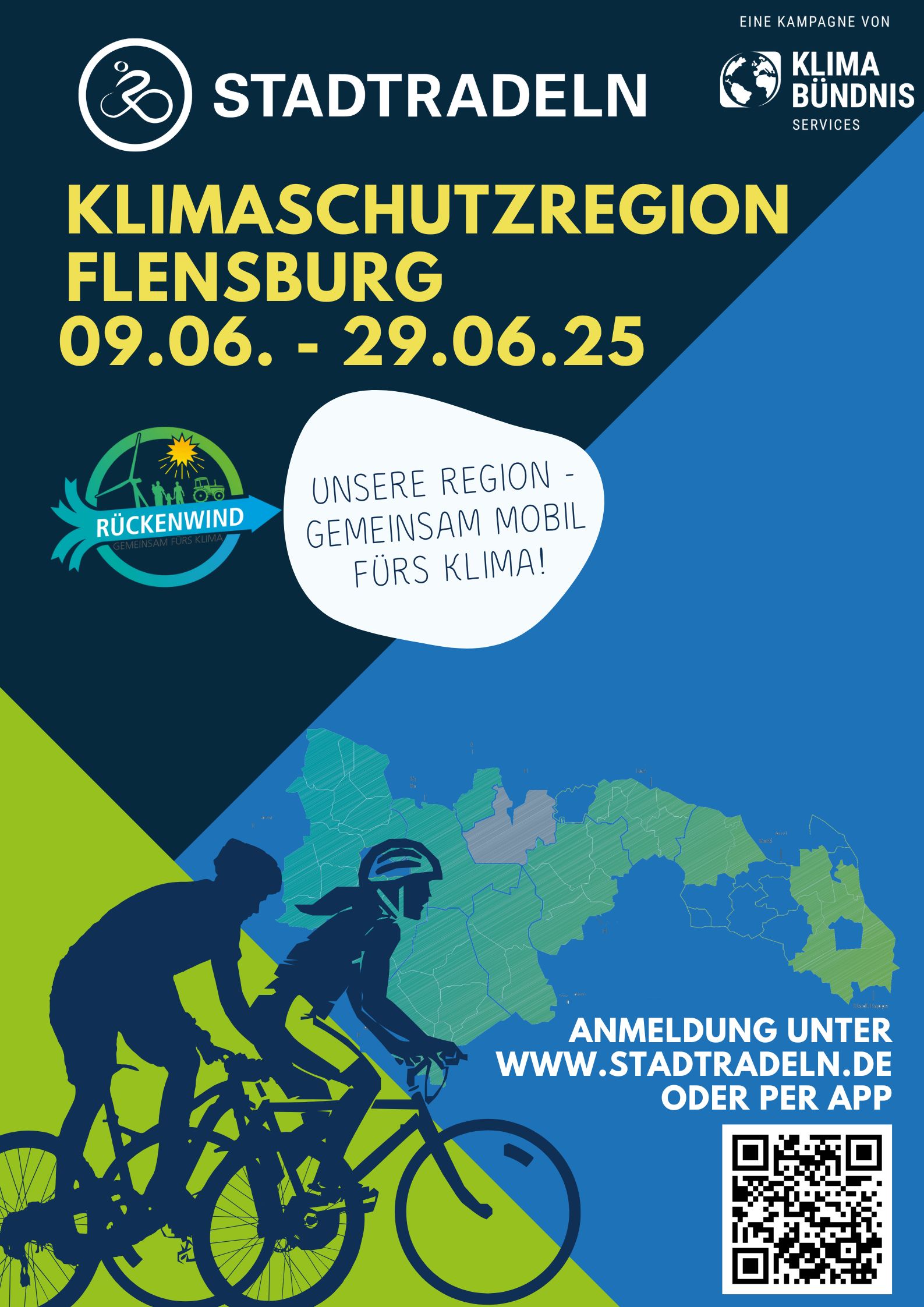 Poster Stadtradeln Region Flensburg Juni 2025